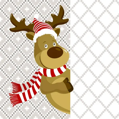 Produktbild von Paper + Design Servietten Reindeer Fun 33 x 33 cm 20 Stk., Mehrfarbig, Seidenpapier, Abbildung, 330 mm, 330 mm, 20 Stück(e)