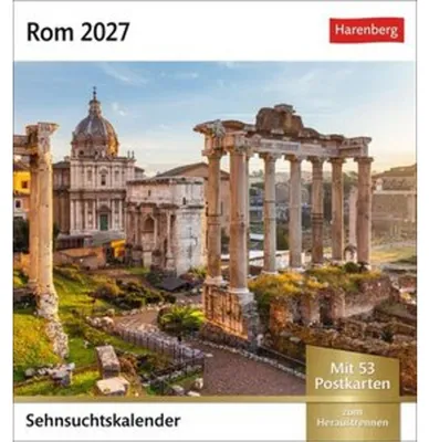 Produktbild von Rom Sehnsuchtskalender 2027 - Wochenkalender mit 53 Postkarten