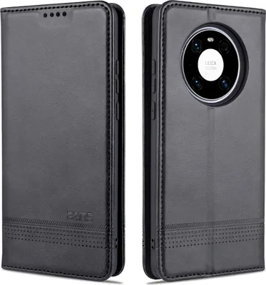 Obrázek produktu pro LaimTop Leather Case for Huawei Mate 40 Pro, Flip Cover Wallet Case Magnetic Closure Stand Protective Case for Huawei Mate 40 Pro Black