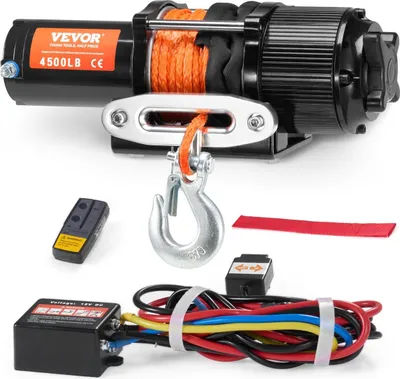 Obrázok produktu pre Elektrický navijak ATV UTV 4500 lb Syntetické lano Vodotesné diaľkové ovládanie