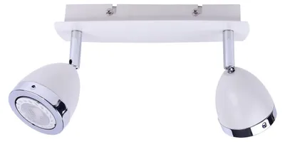 Zdjęcie produktu dla Listwa sufitowa CALASA biała chromowana 2xGU10x35W metal wym:7x10x23cm IP20 Italux