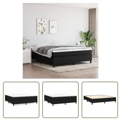 Immagine prodotto di The Living Store Struttura letto nera 160x200 cm in tessuto