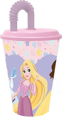 Productafbeelding van Disney Princess beker met rietje, model CZ11362, inhoud 430 ml