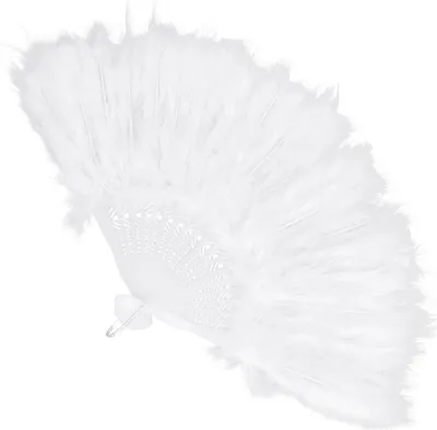 Produktbild von Handfächer Flapper 23 cm  - Weiß