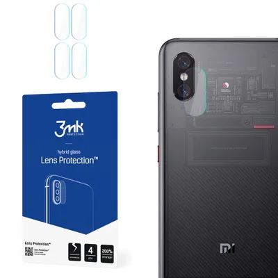 Produktbild von 3mk Hybridglas Lens Protection für Xiaomi Mi 8 Pro Kamera Objektiv Kameralinse 0,16mm 6H (4 Stück)