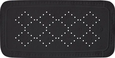 Produktbild von Spirella Duschmatte Badematte Badewannenmatte Badewanneneinlage antibakteriell rutschfest mit Saugnäpfen - Alaska Schwarz - ca. 36 x 91 cm