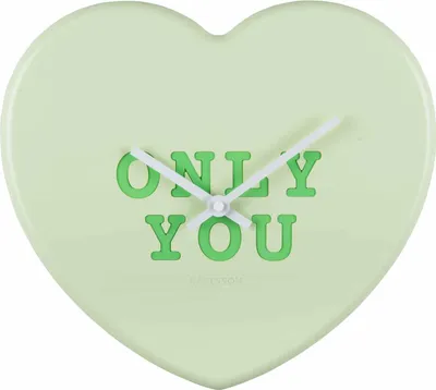 Produktbild von Karlsson - Wanduhr Heart Candy - Grün - 30x6.2x27cm