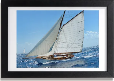 Produktbild von Bild 30x20 MDF-Rahmen, Wandkunst Yacht