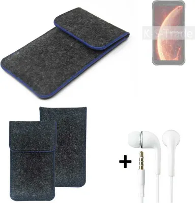 Produktbild von K-S-Trade Handy Schutz Hülle kompatibel mit Blackview BV4900 Schutzhülle Handyhülle Filztasche Pouch Tasche Case Sleeve Filzhülle dunkelgrau,