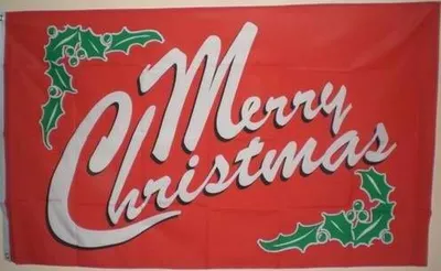 Produktbild von Flagge Fahne : Merry Christmas rot