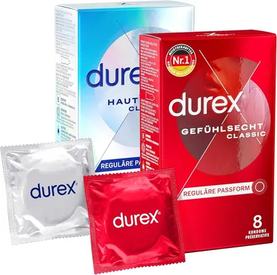 Produktbild von Durex Ausprobier-Set mit Gefühlsecht Classic Kondomen 8 Stück und Hautnah Kondomen 8 Stück