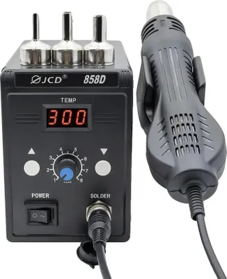 Obrázek produktu pro Horkovzdušná pistole, nastavitelný rozsah teplot, vysoký průtok vzduchu, 858D horkovzdušná pistole1, 220V EU PLUG