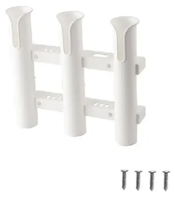 Produktbild von Angelrutenhalter Rutenhalter Angelruten-Halterung - Mit 3 Fächern - Weiß - Für Boot, Kajak und Wand