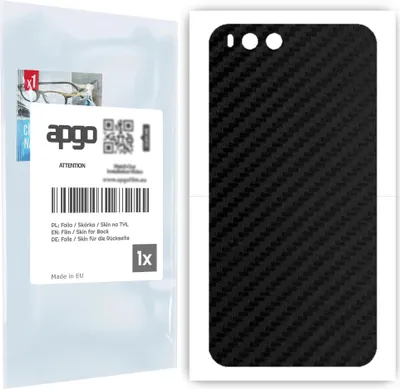 Produktbild von apgo Rückseite Schutzfolie für Xiaomi Mi 6 -  Hinten Schutzfolie Carbon, Rückseite Folie schützt vor Kratzern und Fingerabdrücken