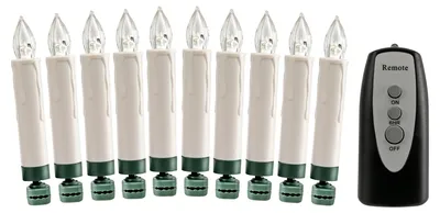 Zdjęcie produktu dla Świeczki LED DAYLITE WBB10 w kształcie drzewka z pilotem na podczerwień, 10 sztuk