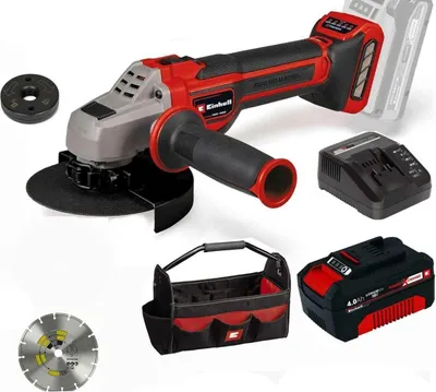 Produktbild von Einhell Winkelschleifer TP-AG 18/125 CE Q Li-18V Akku 4.0 Ah, Trennscheibe, Bag