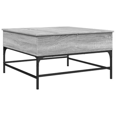 Immagine prodotto di Tavolino Salotto Grigio Sonoma 80x80x45 cm Multistrato Metallo
