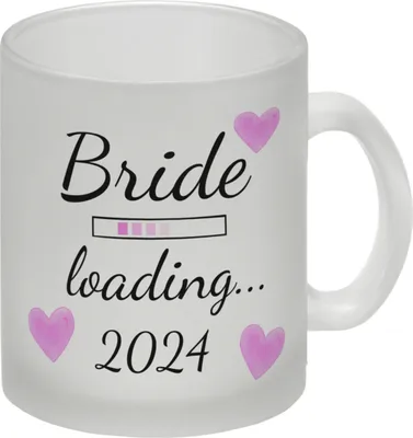 Produktbild von Bride loading Tasse Kaffeetasse 2024 mit rosa Herzen