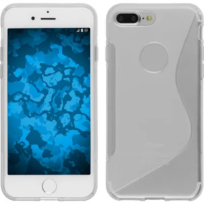 Produktbild von PhoneNatic Case kompatibel mit Apple iPhone 8 Plus - clear Silikon Hülle S-Style + 2 Schutzfolien
