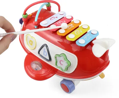 Produktbild von Aga4Kids Xylophon Flugzeug Baby Rot