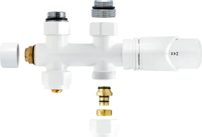 Produktbild von Anschlussgarnitur Mittelanschluss Multiblock Durchgang 1/2" PEX 16x2mm Konus M30