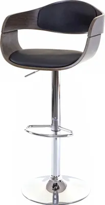 A studio shot of a bar stool against a white background.