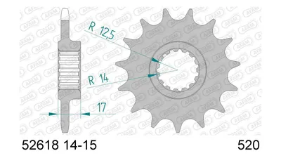 Produktbild von Esjot Ritzel 520 15Z Racing