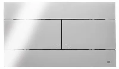 Zdjęcie produktu dla Przycisk spłukujący Slim 2 – 255 × 150 × 6,5 mm – chrom lustrzany – spłukiwanie mechaniczne – podtynkowe