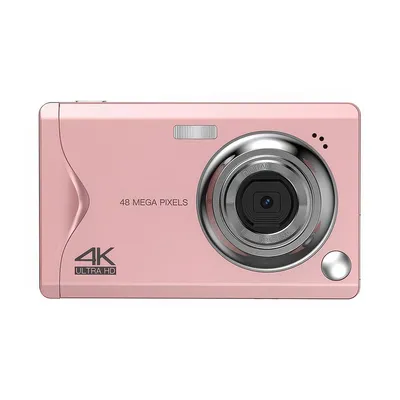 Produktbild von 4K Digitalkamera 48MP Kompaktkamera, Mini Kamera mit 16X Digitalzoom, LCD-Display, 32GB Speicherkarte, für Anfänger & Reisen (Rosa)