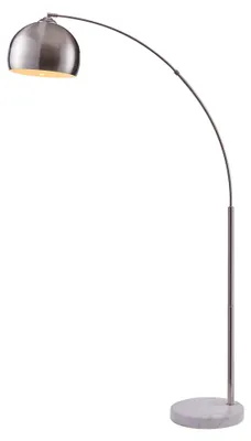 Image de Booglamp, lampe sur pied avec un pied en marbre