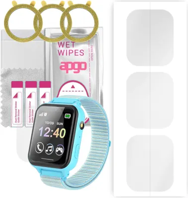 Produktbild von apgo 3 Stück Schutzfolie, klar, kompatibel mit Pthtechus S1901  Smartwatch, Hydrogel Displayschutzfolie mit Positionierhilfe, Displayfolie, robust und kratzfest