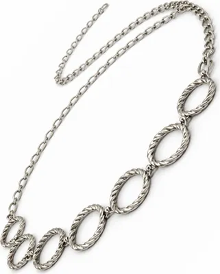 Produktbild von Kettengürtel Osaka mit in sich geflochtenen Metallteilen von collezione alessandro