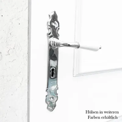 Produktbild von Drückergarnitur für Zimmertüren-Porzellangriff |BB72| Nickel glanz
