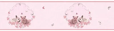 Produktbild von Profhome 355671-GU Tiermotiv Tapete Kindertapete matt rosa pink 0,65 m2
