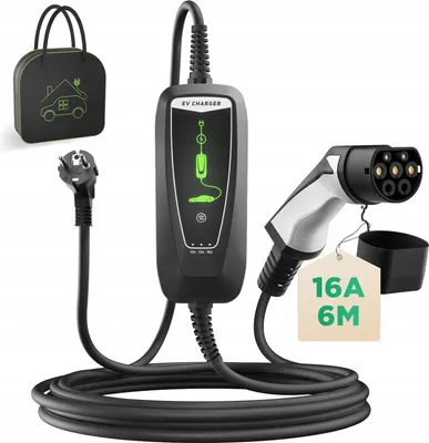 Obrázek produktu pro WISSENERGY Nabíjecí kabel pro elektromobily 3,6 kW, 2-pinový, jednofázový, 10–16 A, délka 6 m