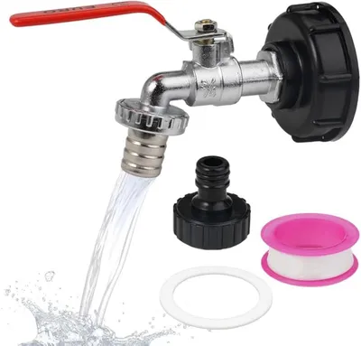 Image de Robinet de sortie en laiton de 3/4 de pouce pour réservoirs d'eau de 1000 litres et conteneurs IBC