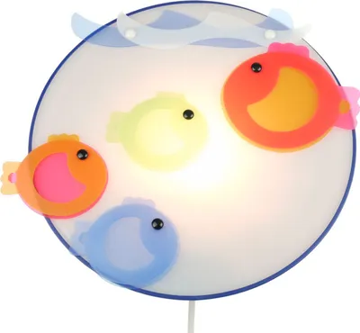 Produktbild von Niermann Leuchten Wandleuchte Kleine Fische - Maße: 25 cm x 25 cm x 8 cm - Farbe: blau, multicolor; 40684