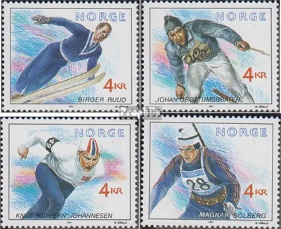 Produktbild von Briefmarken Norwegen 1991 Mi 1074-1077 (kompl.Ausg.) postfrisch Olympische Winterspiele