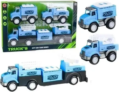 Produktbild von Set mit Polizeifahrzeugen, Abschleppwagen und Feuerwehrauto