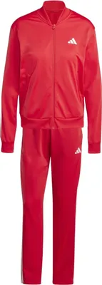 Produktbild von adidas Trainingsanzug für Damen im 3 Streifen Design, Farbe:Rot, Größe:S