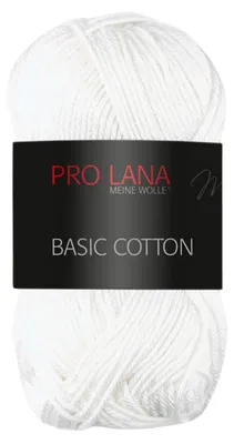 Produktbild von Pro Lana Basic Baumwolle 50g (01) weiss
