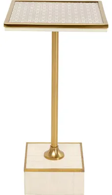 Produktbild von Kare Design Beistelltisch Grazia, Weiß/Gold, 25x25 cm, Ablagetisch, Couchtisch,
