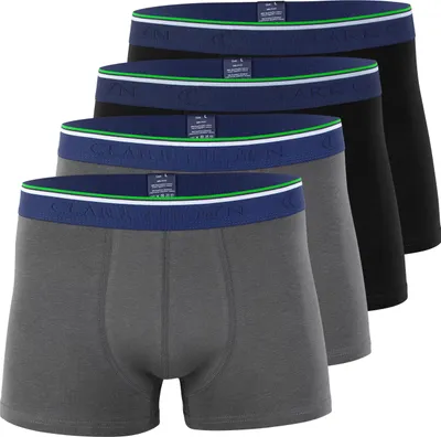 Produktbild von Clark Crown® 4er Pack "Bambus" Boxershorts M grau/schwarz