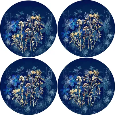 Zdjęcie produktu dla Okrągła podkładka Bertoni M 33x33 cm | Elegancja i praktyczność dla każdego nakrycia stołu 4D | MIDNIGHT