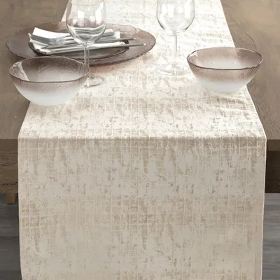 Obrázek produktu pro Eurofirany 440372, Obdélníkový, Béžová, Polyester, Pásový ubrus, 40 x 140 cm, 200 g
