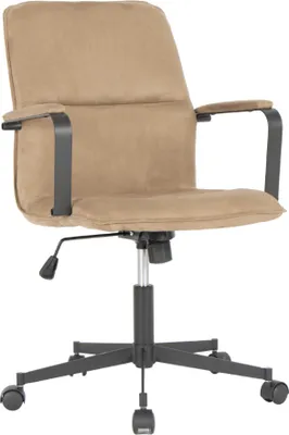 Produktbild von Casa Dolce Bürostuhl JAZON, hellbraun, 57,5x61x91/100,5 cm, 360° drehbar, höhenverstellbar, Butterfly-Mechanismus, 120 kg max. Gewicht