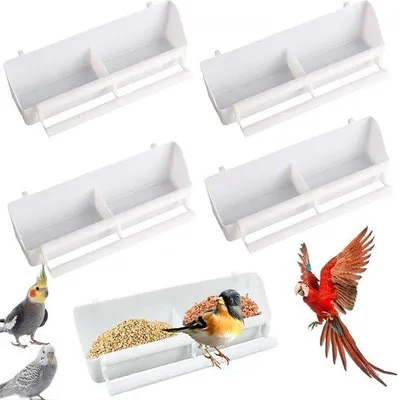 Image de 5 nichoirs en plastique, cages à oiseaux, abreuvoirs, cages à oiseaux à suspendre