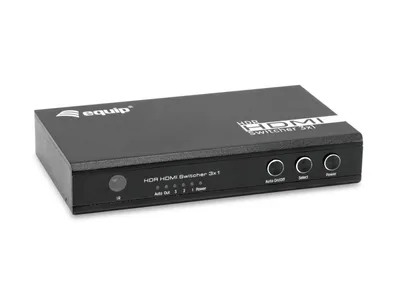 Image de Equip Switch HDMI2.0 3-In/1-Out +Fernbed.  4K/60Hz    18Gbps
