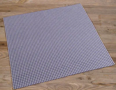 Produktbild von Textil Stoff Serviette blau kariert 45x45 cm