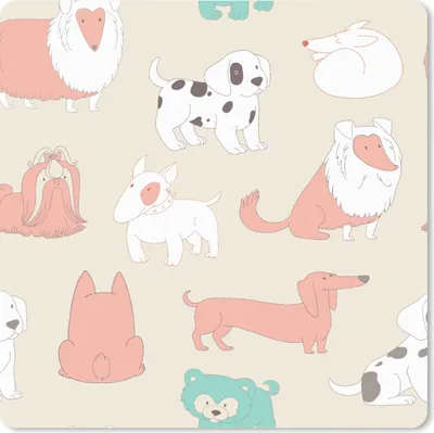 Produktbild von MuchoWow® Mauspad Mousepad Muster - Hund - Welpe - Jungen - Mädchen - Kinder - Kinder 30x30 cm - Mousepads - Maus Mat - Pad - Mausunterlage - Gaming